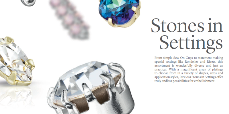 Preciosa 2024: Stones in settigs